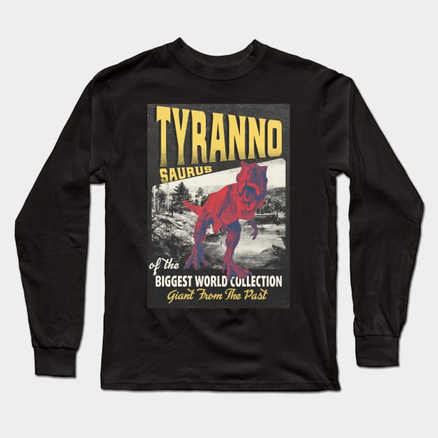 Tyrannosaurus Retro Art - The Biggest World Collection / Giant From The Past Long Sleeve T-Shirt by LMW Art